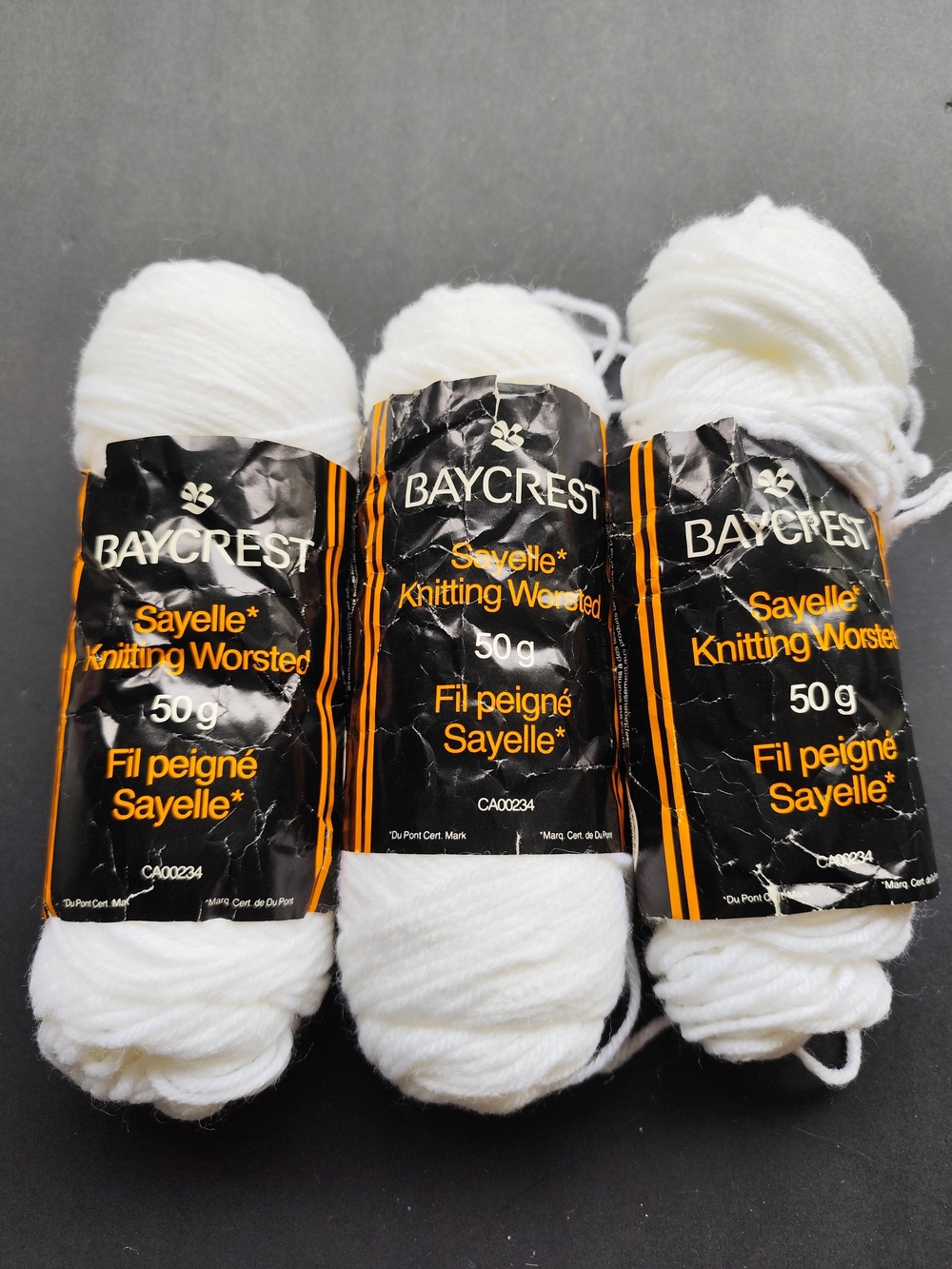 3/$30💜BAYCREST Sayelle Knitting Worsted Yarn - White (3 Skeins)
